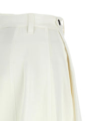 Brunello Cucinelli White Viscose Midi Skirt