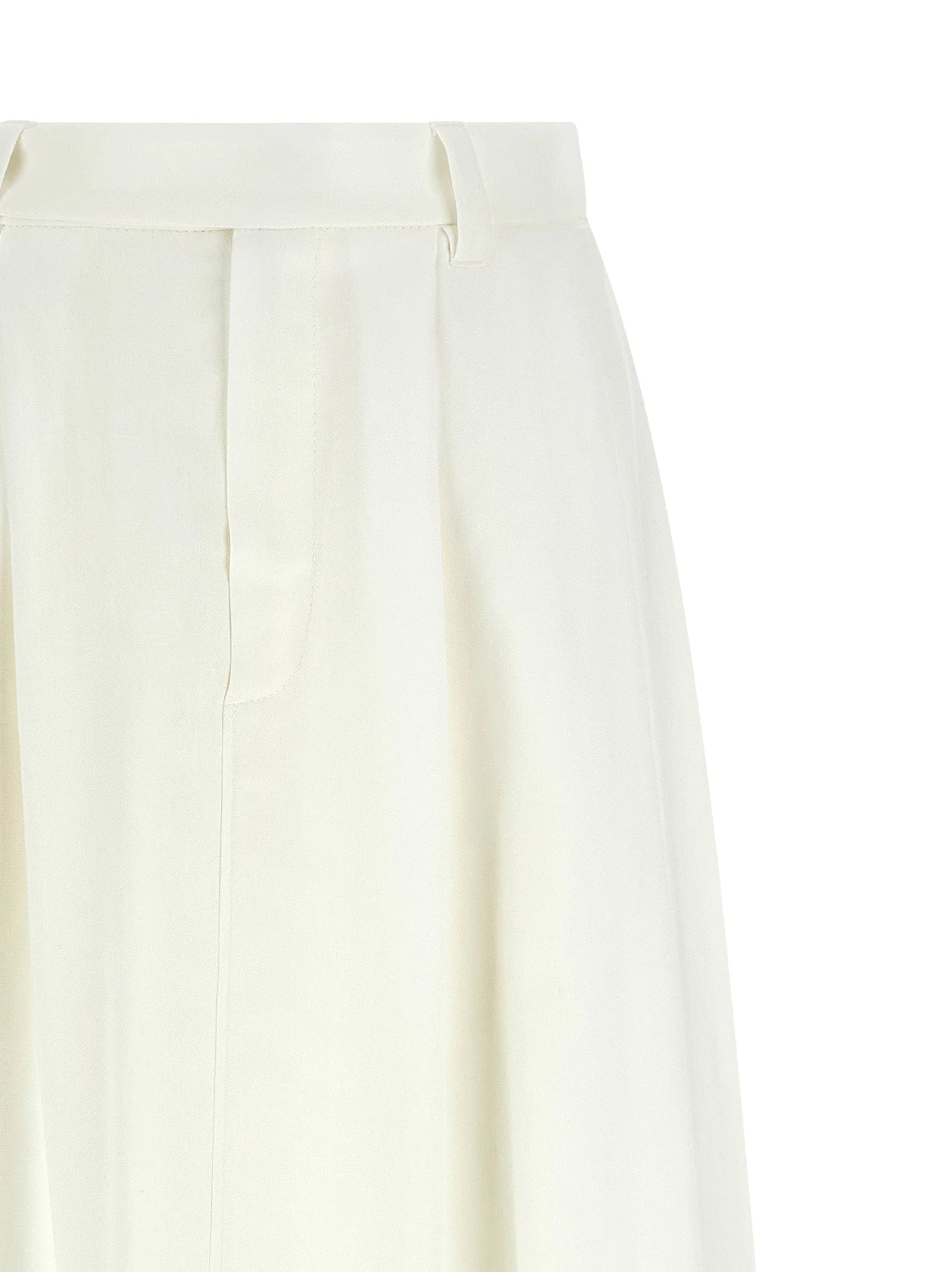 Brunello Cucinelli White Viscose Midi Skirt