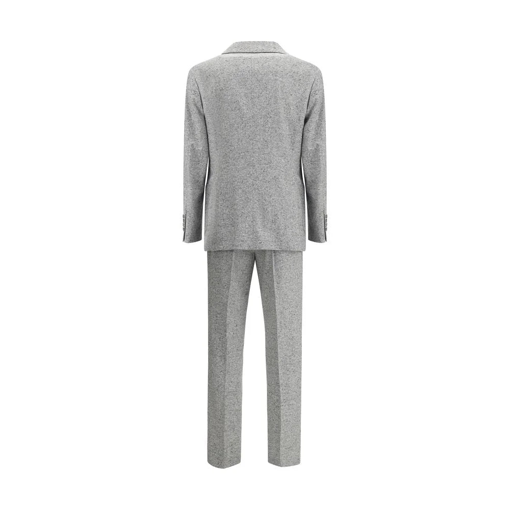 Brunello Cucinelli Wool and cashmere buttoned grisaille Suit - IT50 | L - Pant Suits