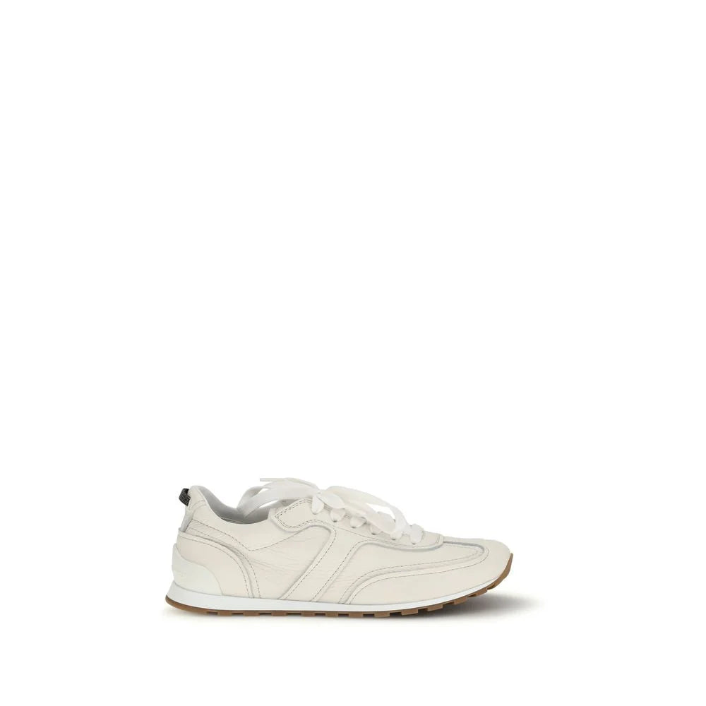 Brunello Cucinelli Yellow Calf Leather Bos Taurus Athletic Sneakers - EU36/US6