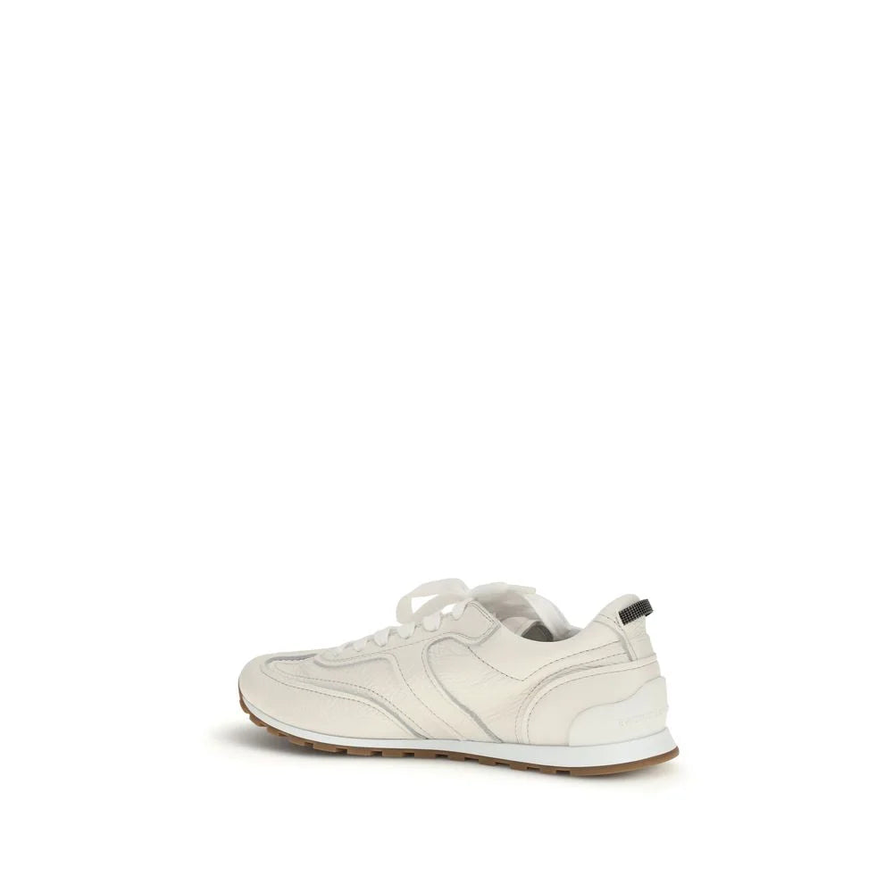 Brunello Cucinelli Yellow Calf Leather Bos Taurus Athletic Sneakers - EU36/US6