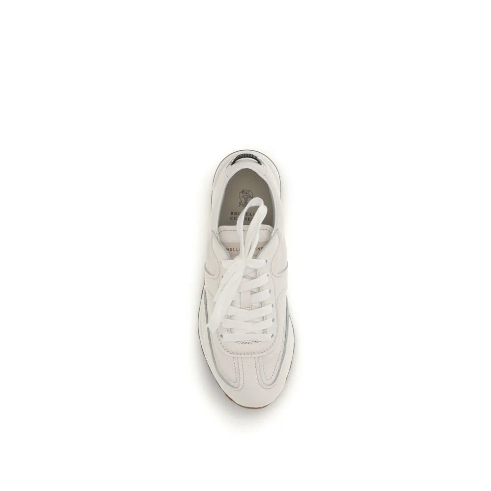 Brunello Cucinelli Yellow Calf Leather Bos Taurus Athletic Sneakers - EU36/US6