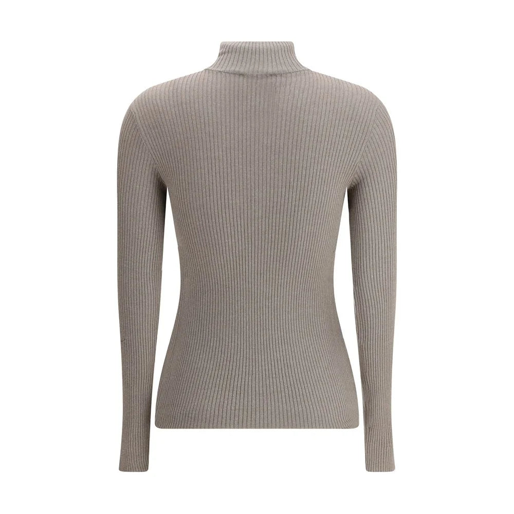 Brunello Cucinelli Zipped high neck Top - S - Sweaters