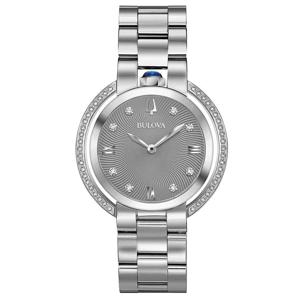 Bulova Gray Stainless Steel Dress Watch