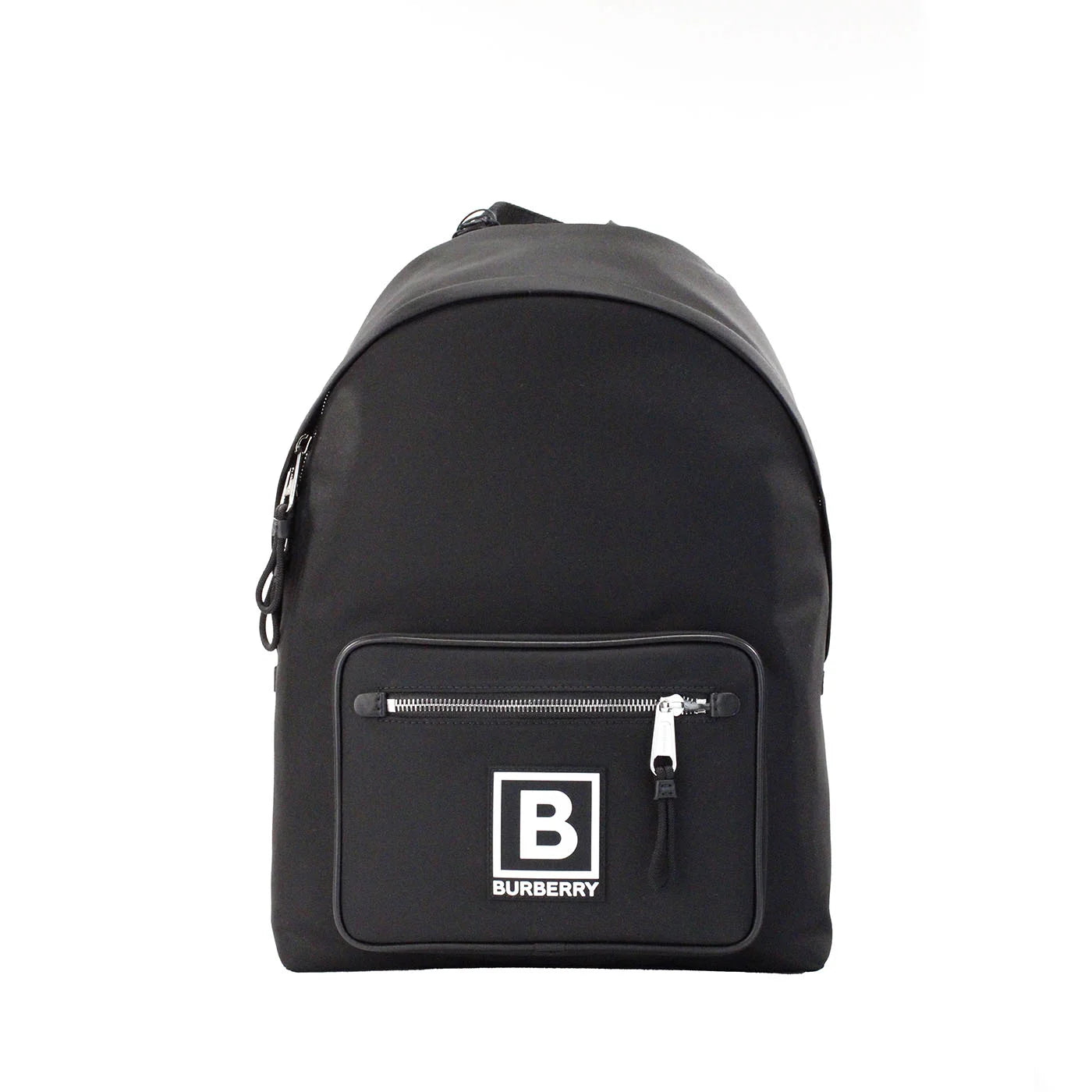 Burberry Abbeydale Branded Stamp Black Nylon Backpack Shoulder Bookbag - Backpacks