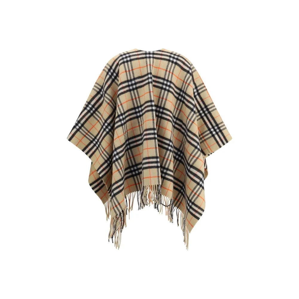 Burberry Archivio Check Cashmere Cape - One Size