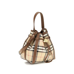 Burberry Beige Calf Leather Bos Taurus Backet Bag
