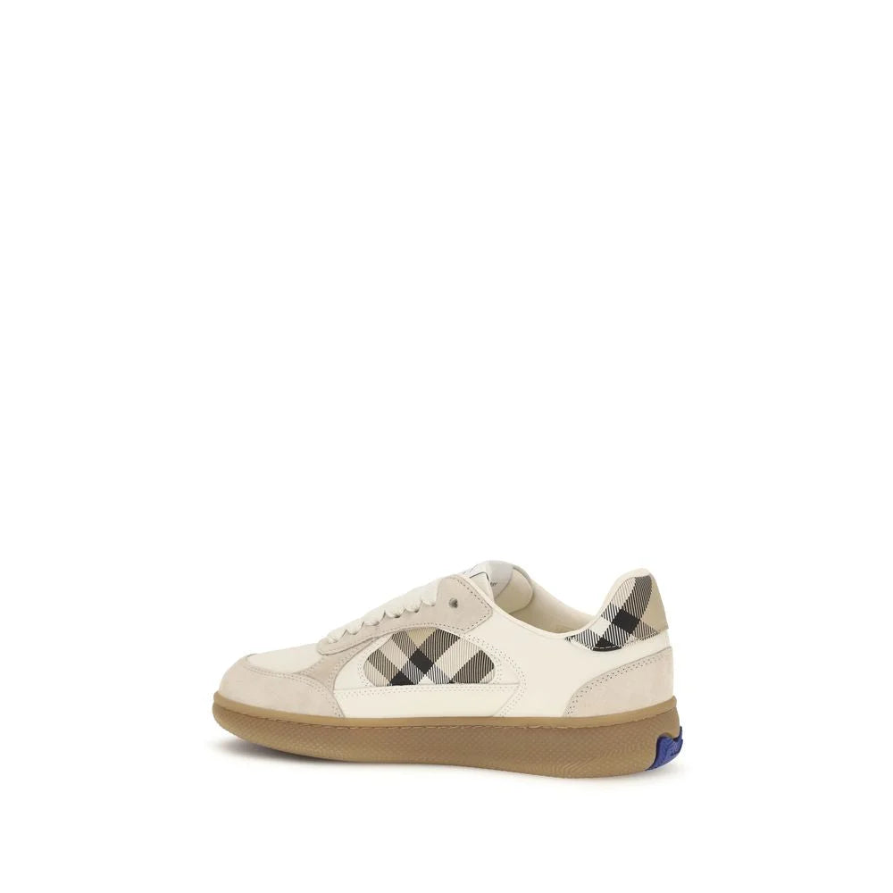 Sneakers in pelle di vitello beige Burberry