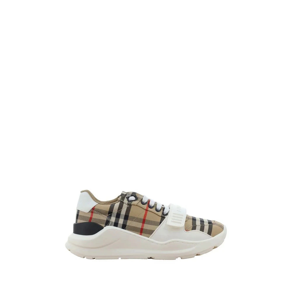 Burberry Beige Cotton Athletic Sneakers - EU36/US6