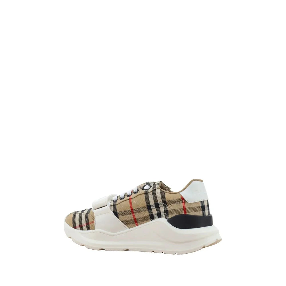 Burberry Beige Cotton Athletic Sneakers - EU36/US6