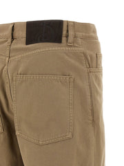 Burberry Beige Cotton Casual Pants