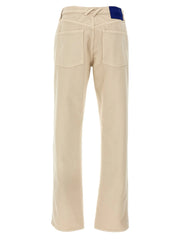 Burberry Beige Cotton Casual Pants