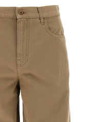 Burberry Beige Cotton Casual Pants