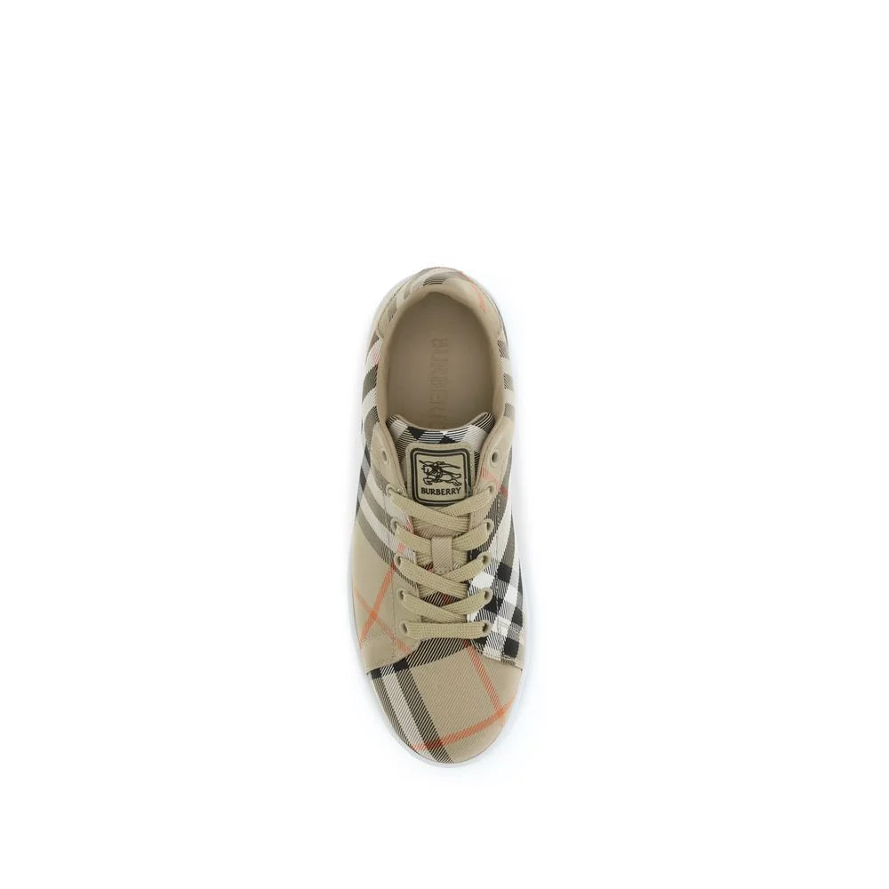 Burberry Beige Cotton Low Top Sneakers - EU41/US11