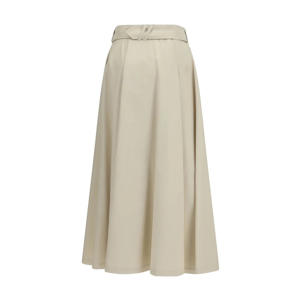 Burberry beige puuvillamidihelma - 8