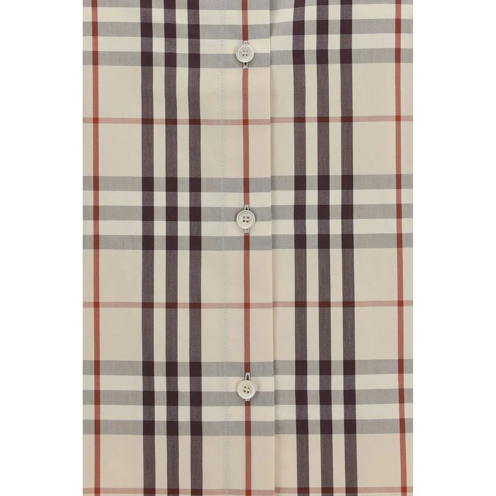 Burberry Μπεζ πουκάμισο με σχέδιο από βαμβάκι