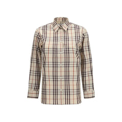 Burberry Μπεζ πουκάμισο με σχέδιο από βαμβάκι