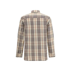 Burberry Μπεζ πουκάμισο με σχέδιο από βαμβάκι
