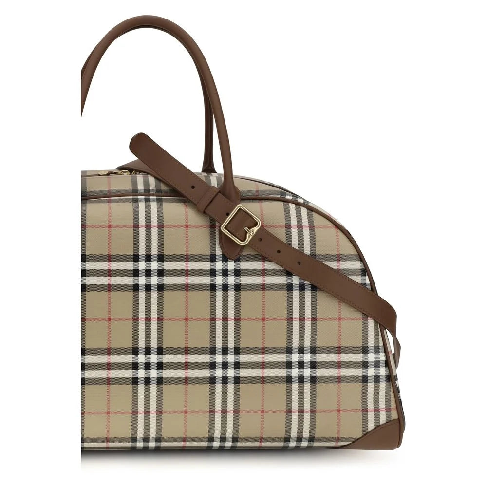 Kabelka cez rameno Burberry z bezovej bavlneny