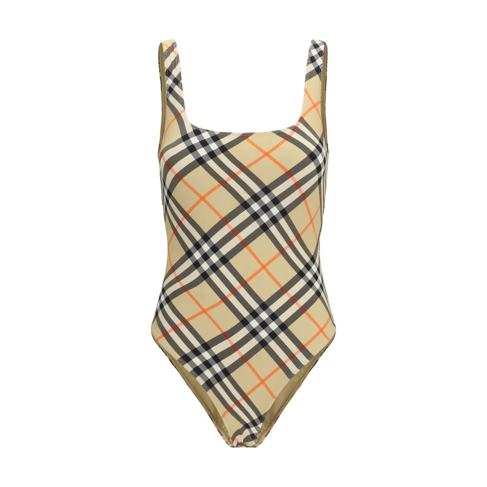 Burberry Béžové jednodílné plavky z polyamidu