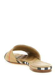 Burberry Beige Polyester Slides