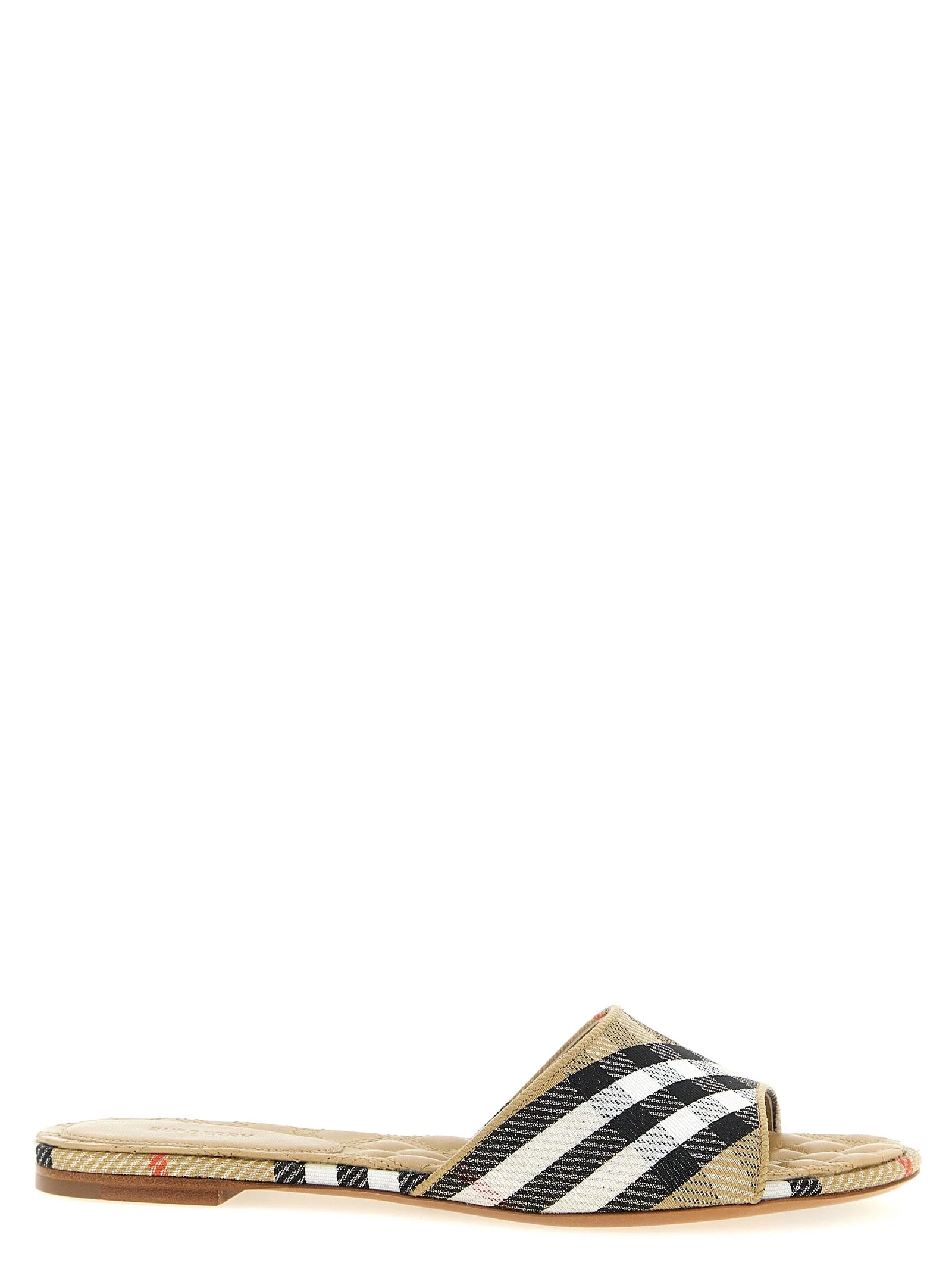 Burberry Beige Polyester Slides
