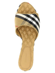 Burberry Beige Polyester Slides