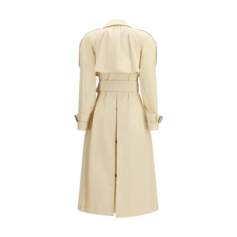 Burberry Beige Polyester Trench Coat - 8