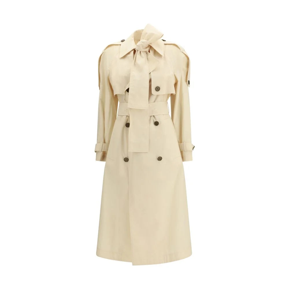 Burberry Beige Polyester Trench Coat - 8