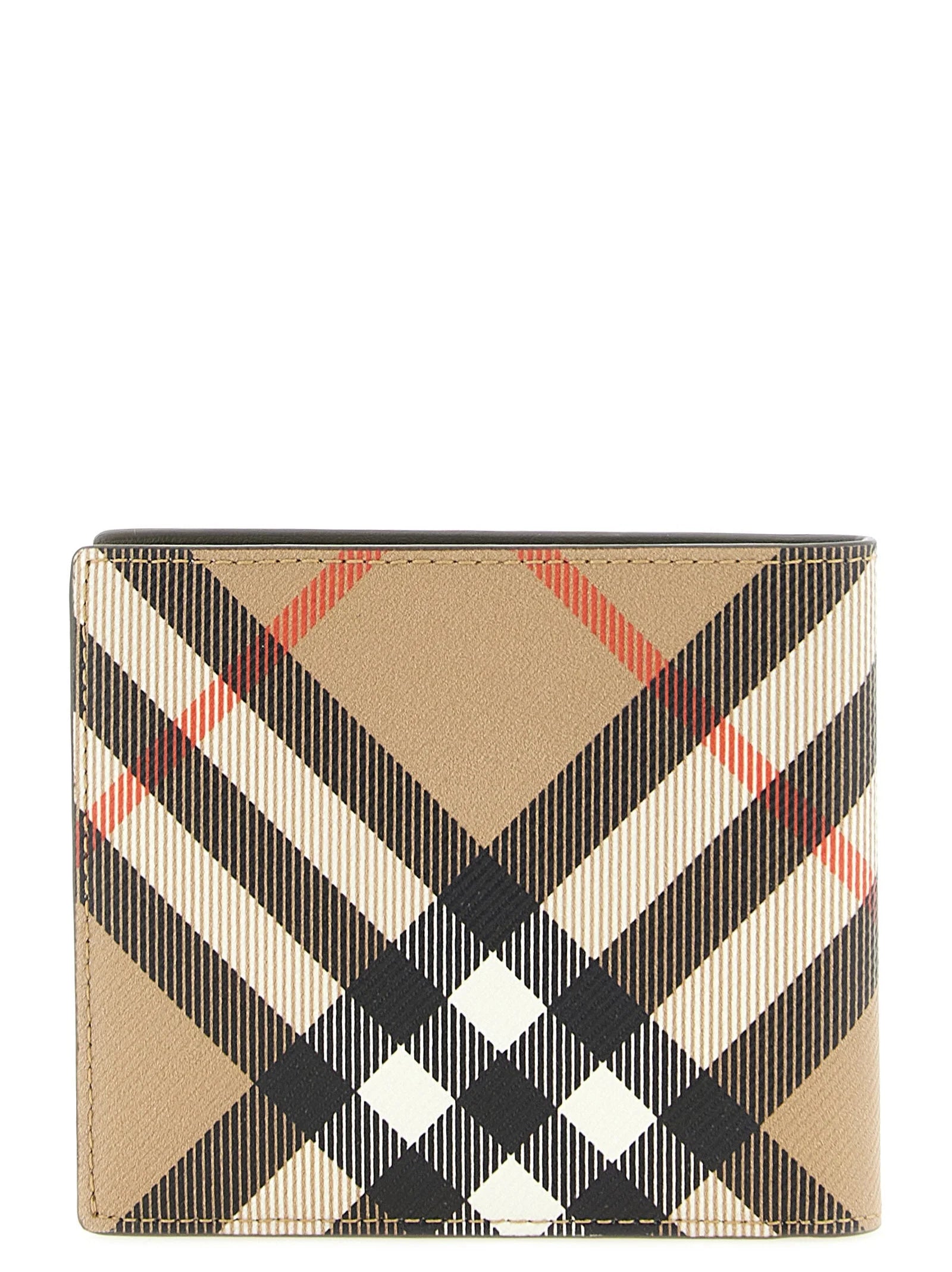 Burberry beige rahakoti sisepoolne vaade, mis näitab organiseeritud kaardipesa ja premium nahk vooderdust, et tagada pikaealisus.