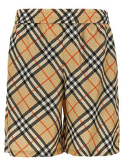 Burberry Beige Satin Bermuda Shorts