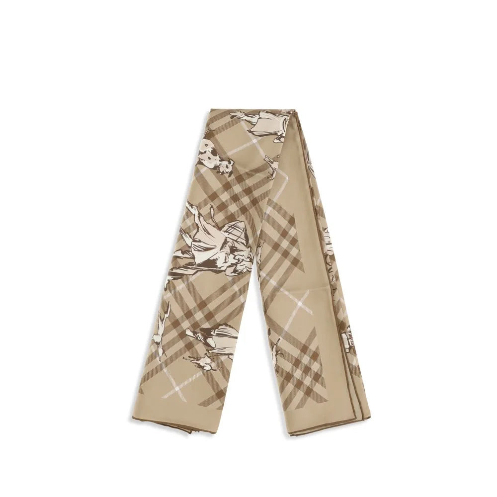 Burberry Beige Silk Scarf