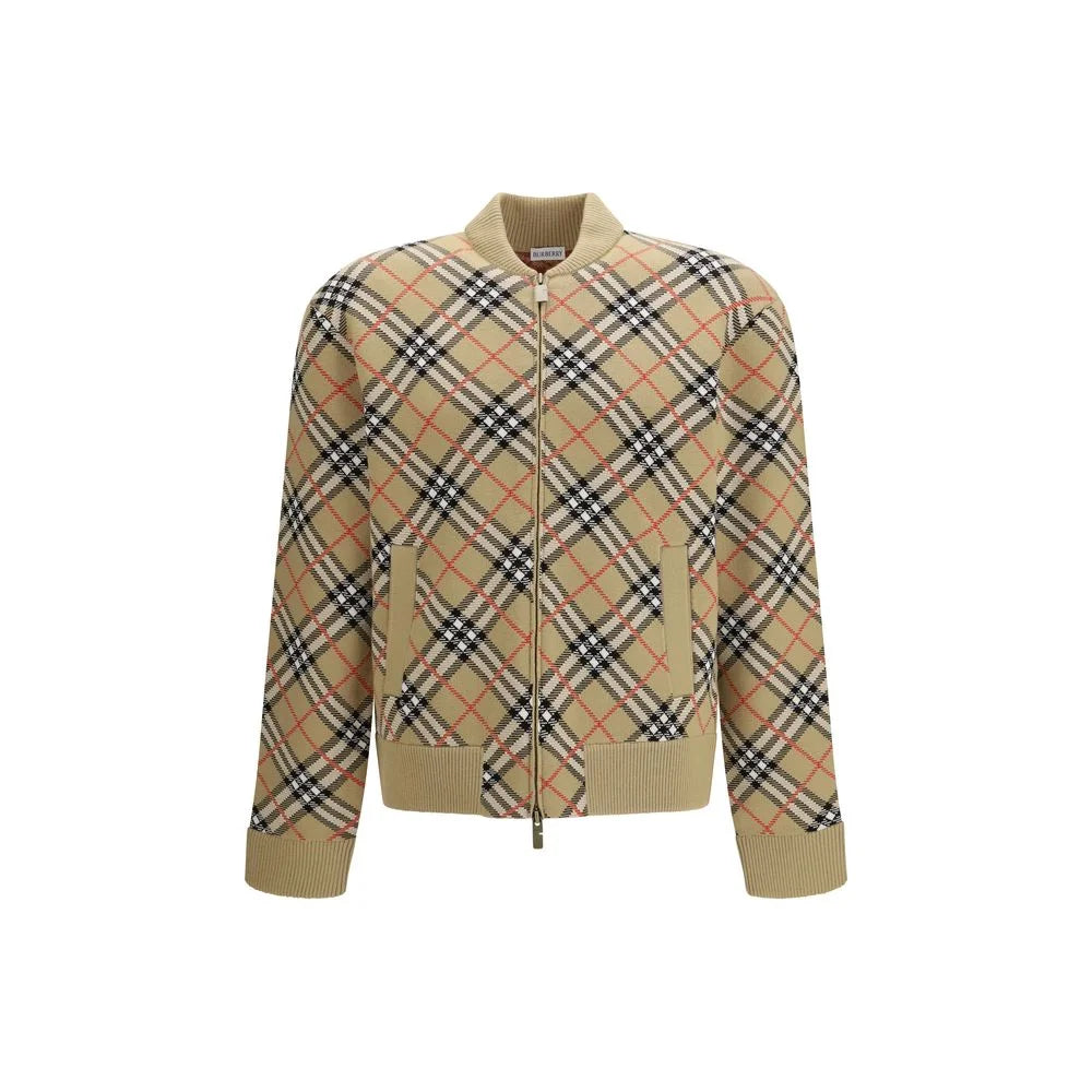 Burberry Bomber Beige en Laine - Vestes Bomber