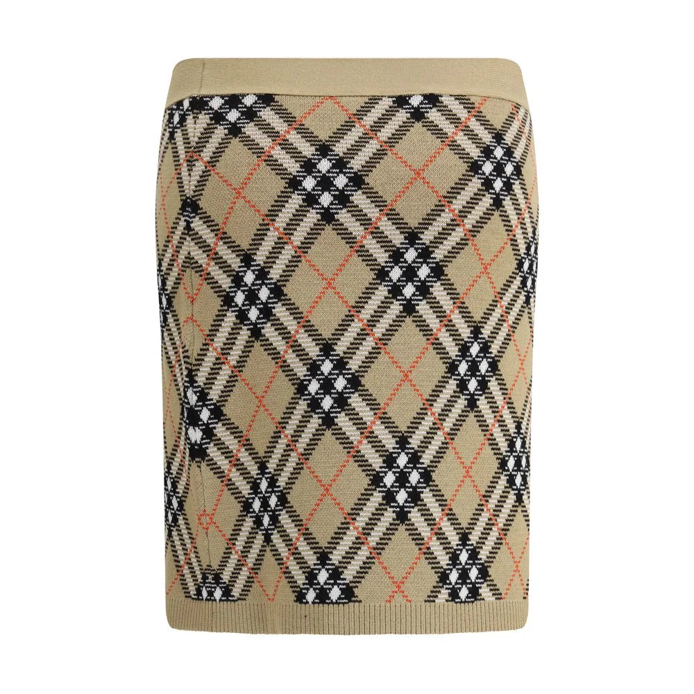 Burberry Beige Wool Mini Skirt - S