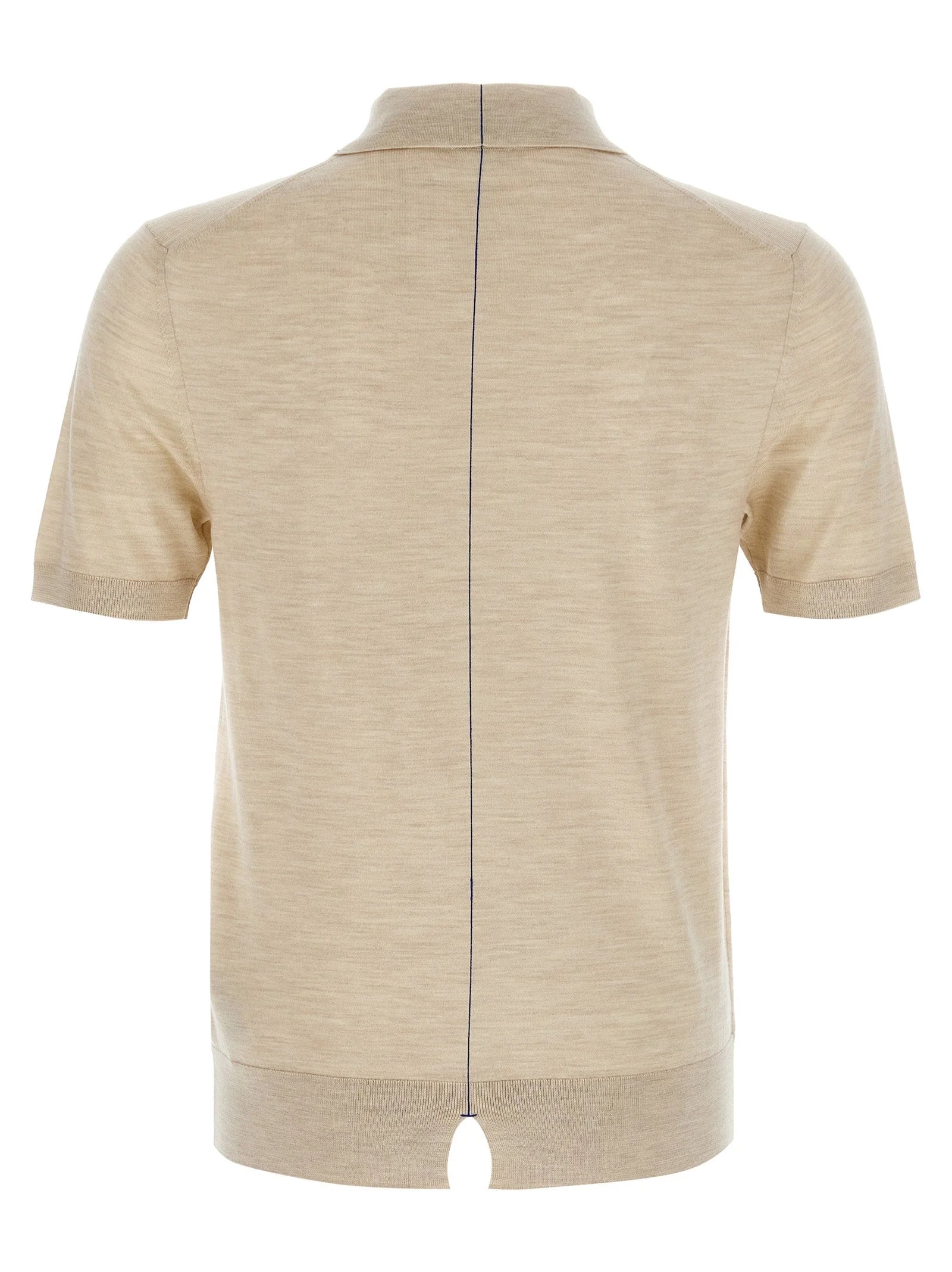 Burberry Beige Wool Polo Shirt - M