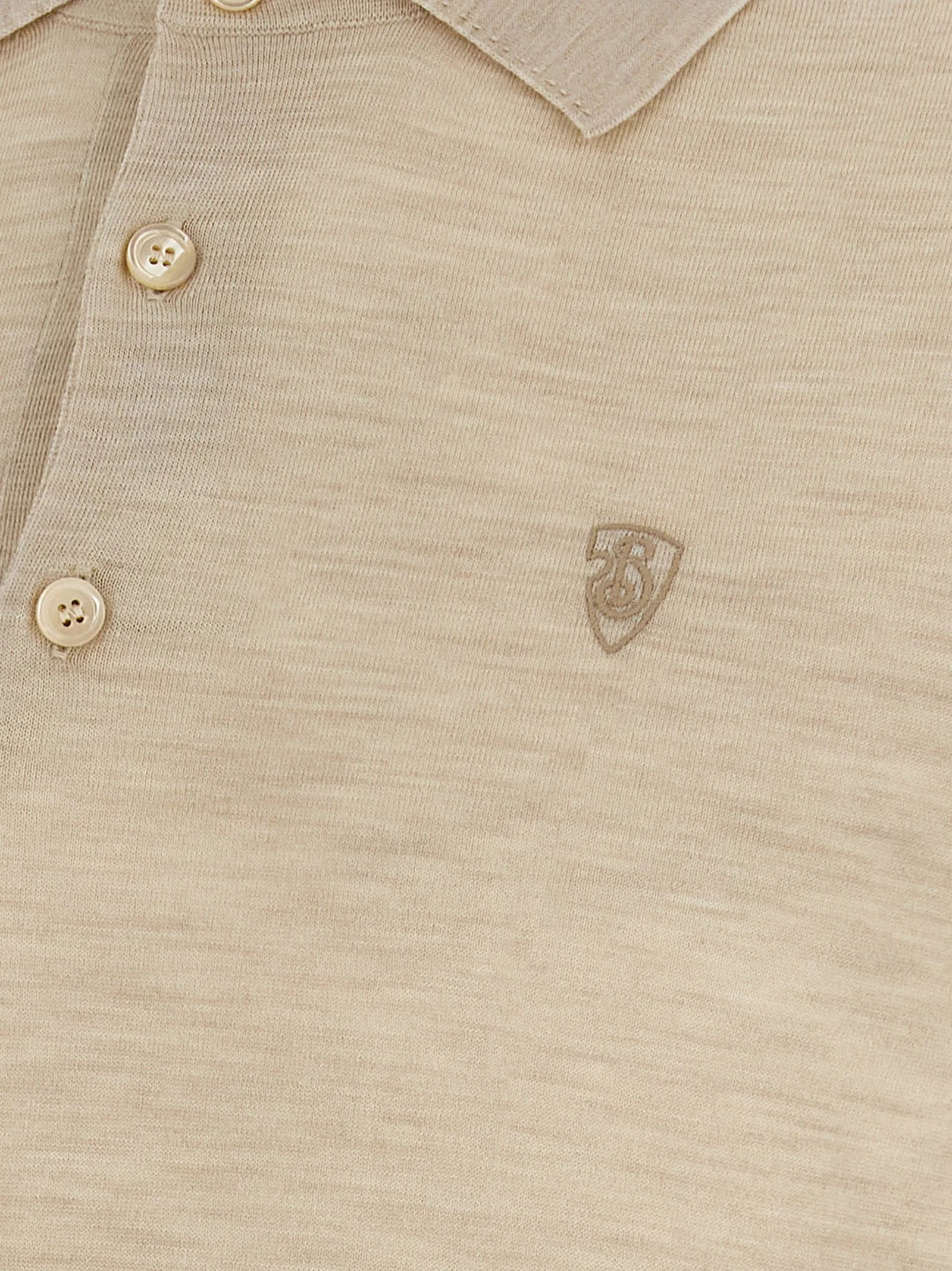 Burberry Beige Wool Polo Shirt - M