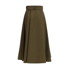 Burberry Bicolor Cotton Midi Skirt - 8
