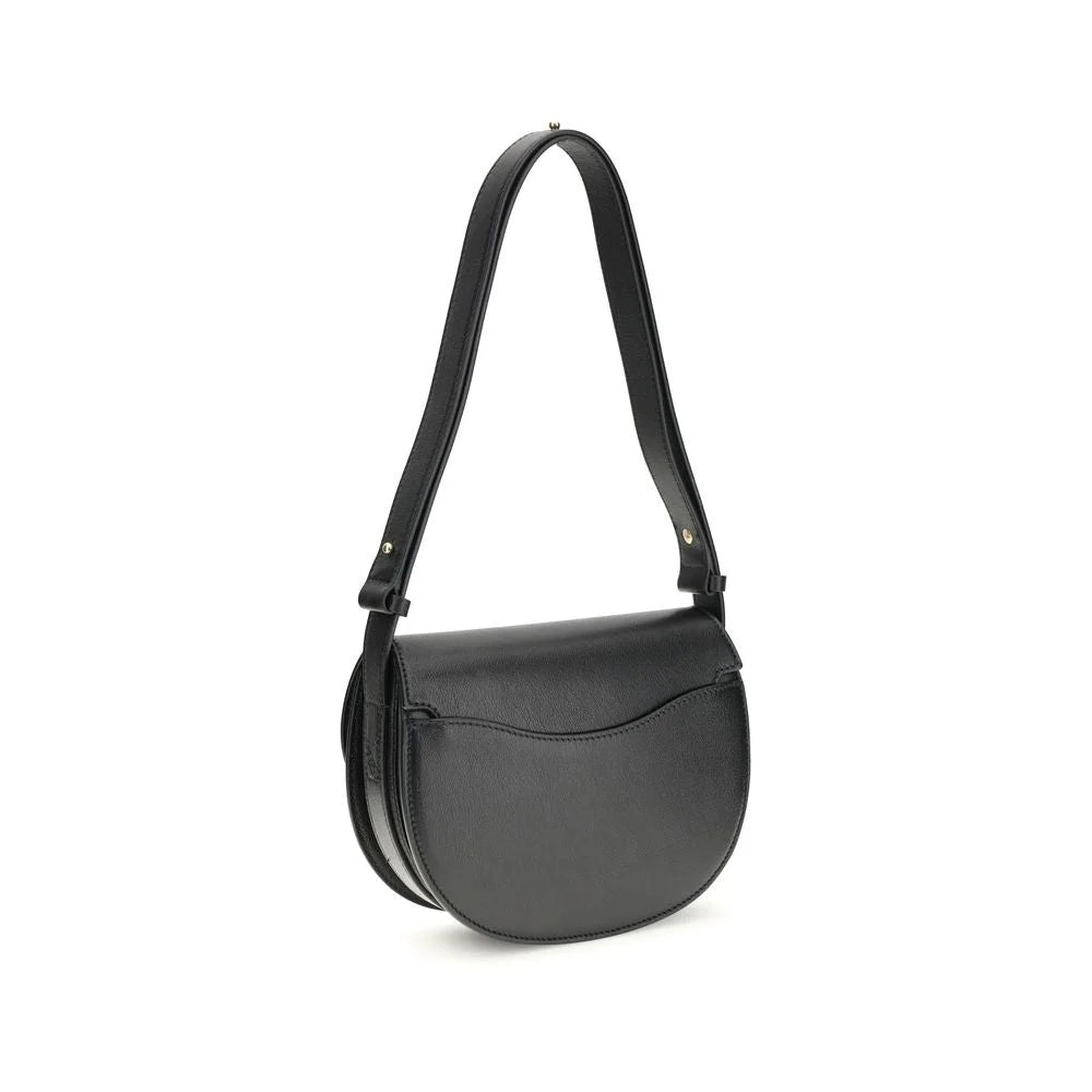 Burberry Black Calf Leather Bos Taurus Shoulder Bag