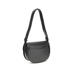 Burberry Black Calf Leather Bos Taurus Shoulder Bag