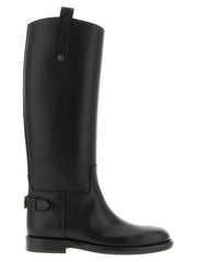 Burberry Black Calfskin Over The Knee - EU37/US7