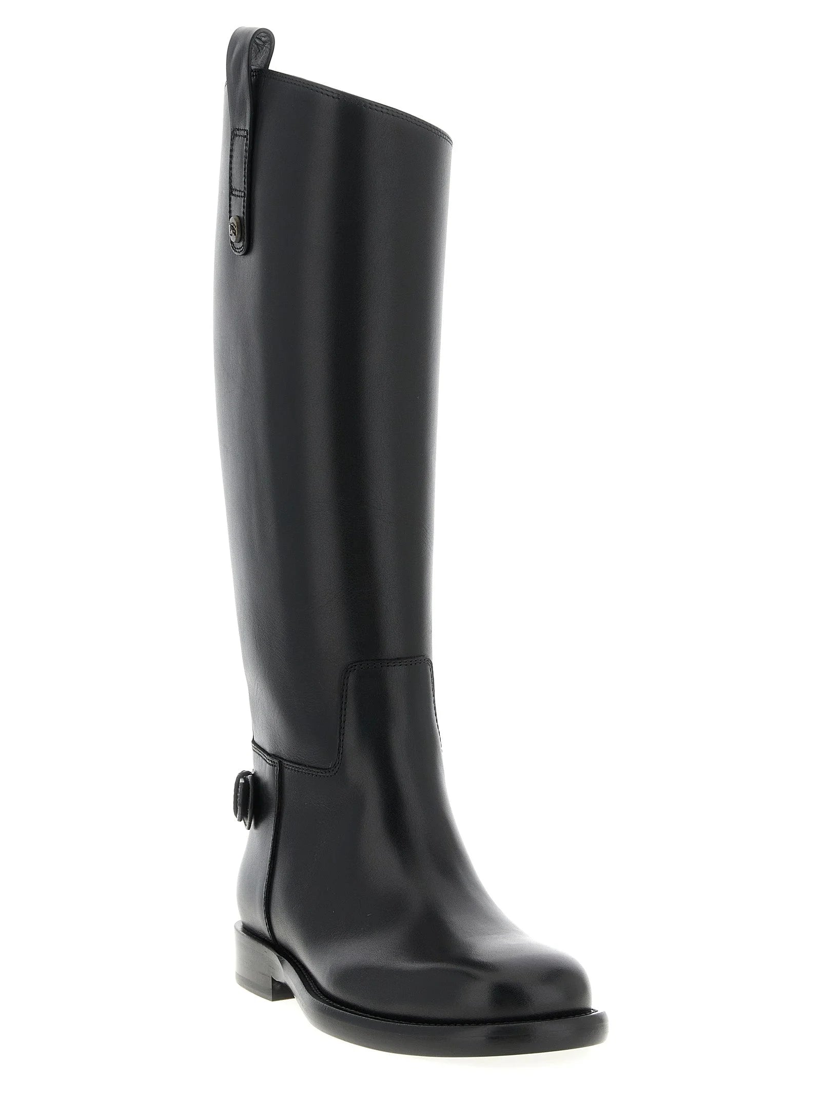 Burberry Black Calfskin Over The Knee - EU37/US7