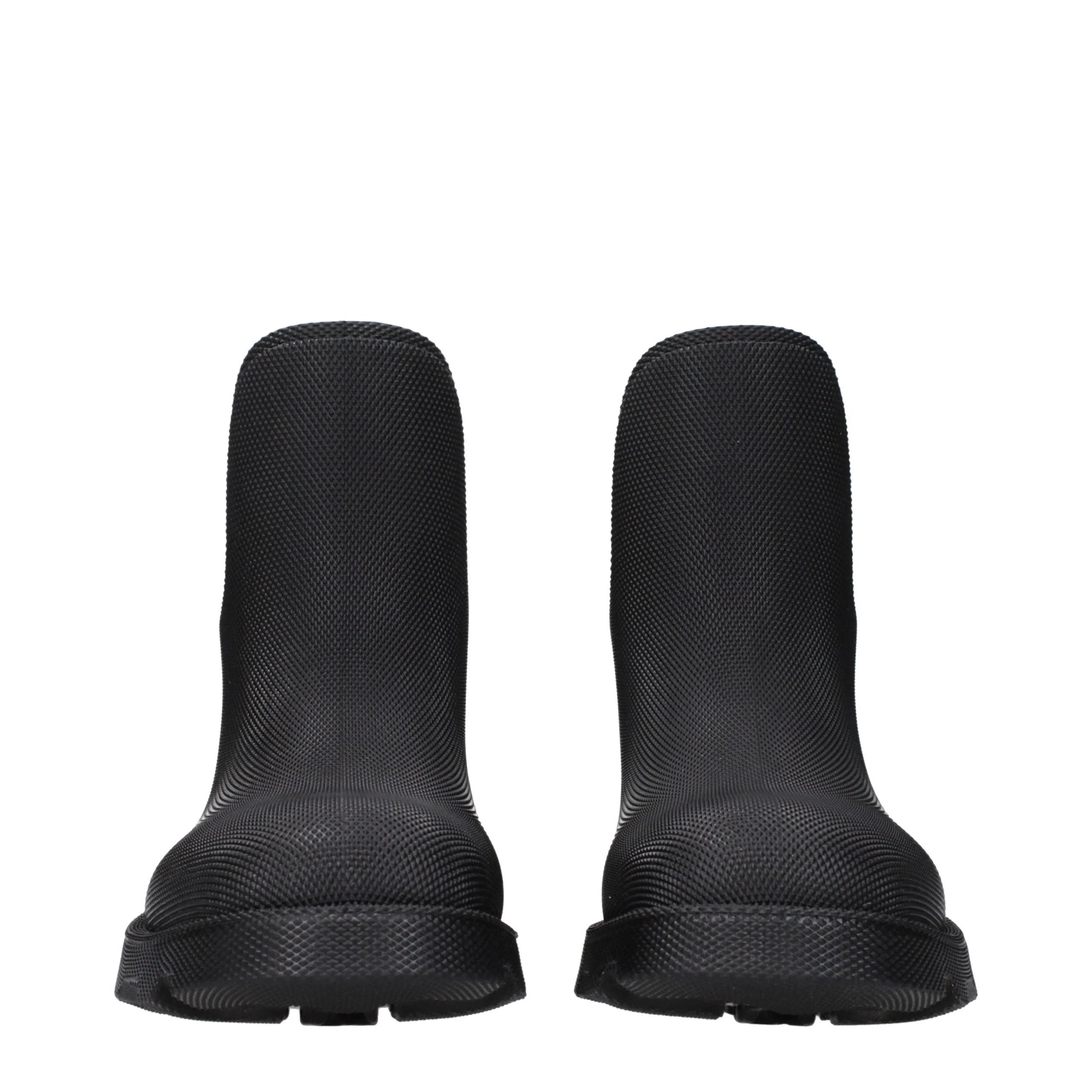Burberry Black Cotton Ankle Boots - EU39/US9