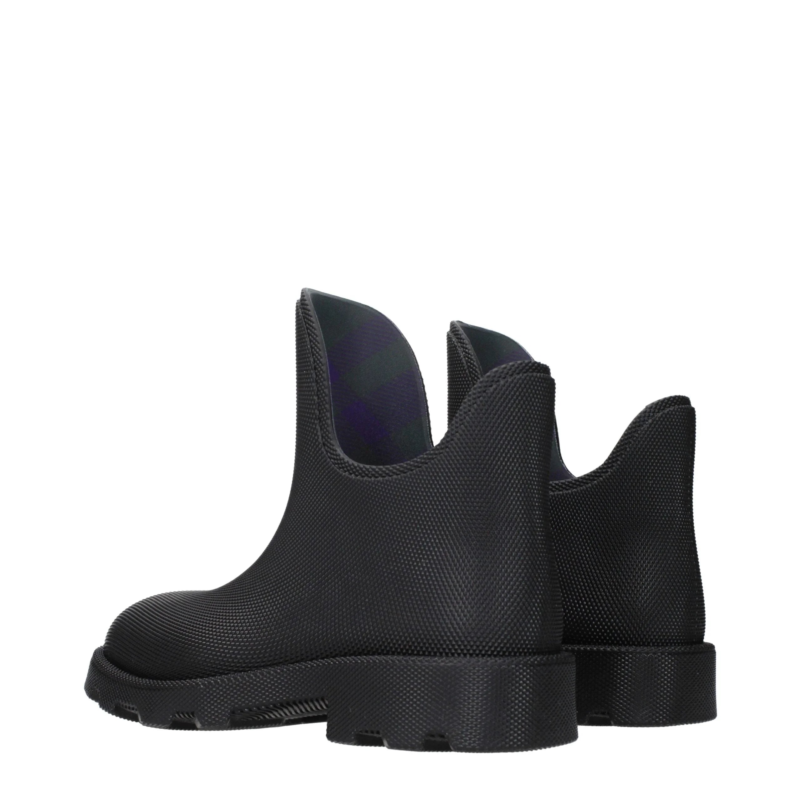 Burberry Black Cotton Ankle Boots - EU39/US9