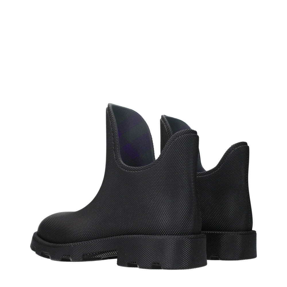 Burberry Black Cotton Ankle Boots - EU39/US9