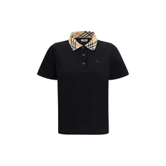 Burberry Black Cotton Polo Shirt