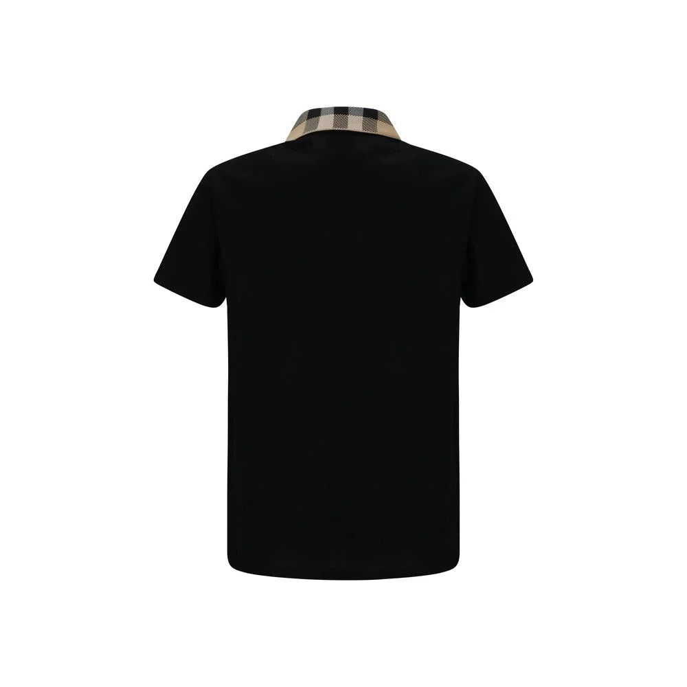 Burberry Black Cotton Polo Shirt