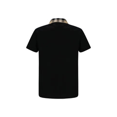 Burberry Black Cotton Polo Shirt