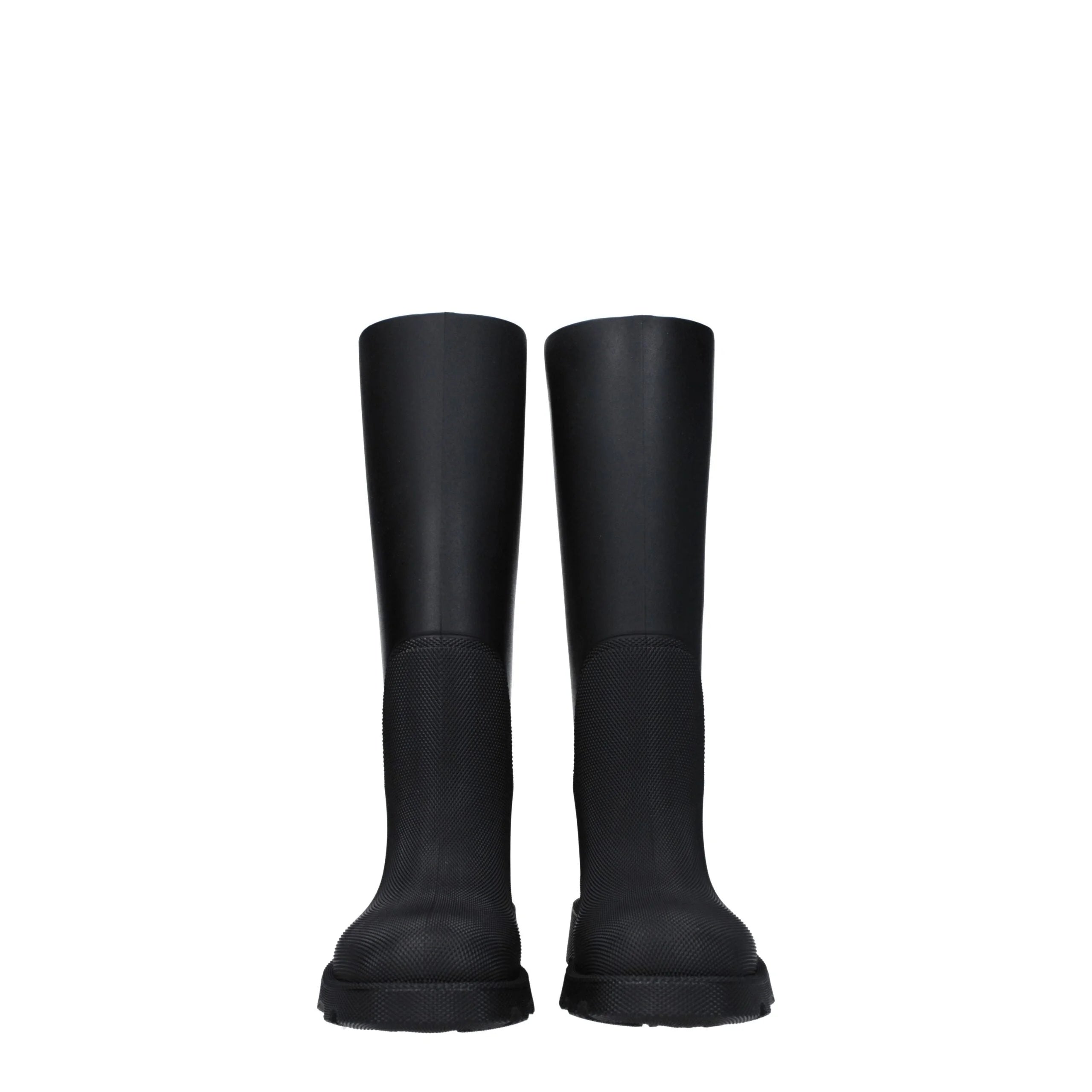 Burberry Black Cotton Rain Boots