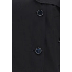 Burberry Black Cotton Trench Coat - 6