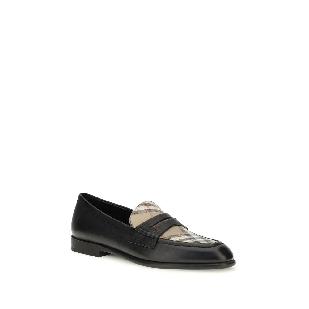 Burberry Black Lamb Ovis Aries Ballet Flats